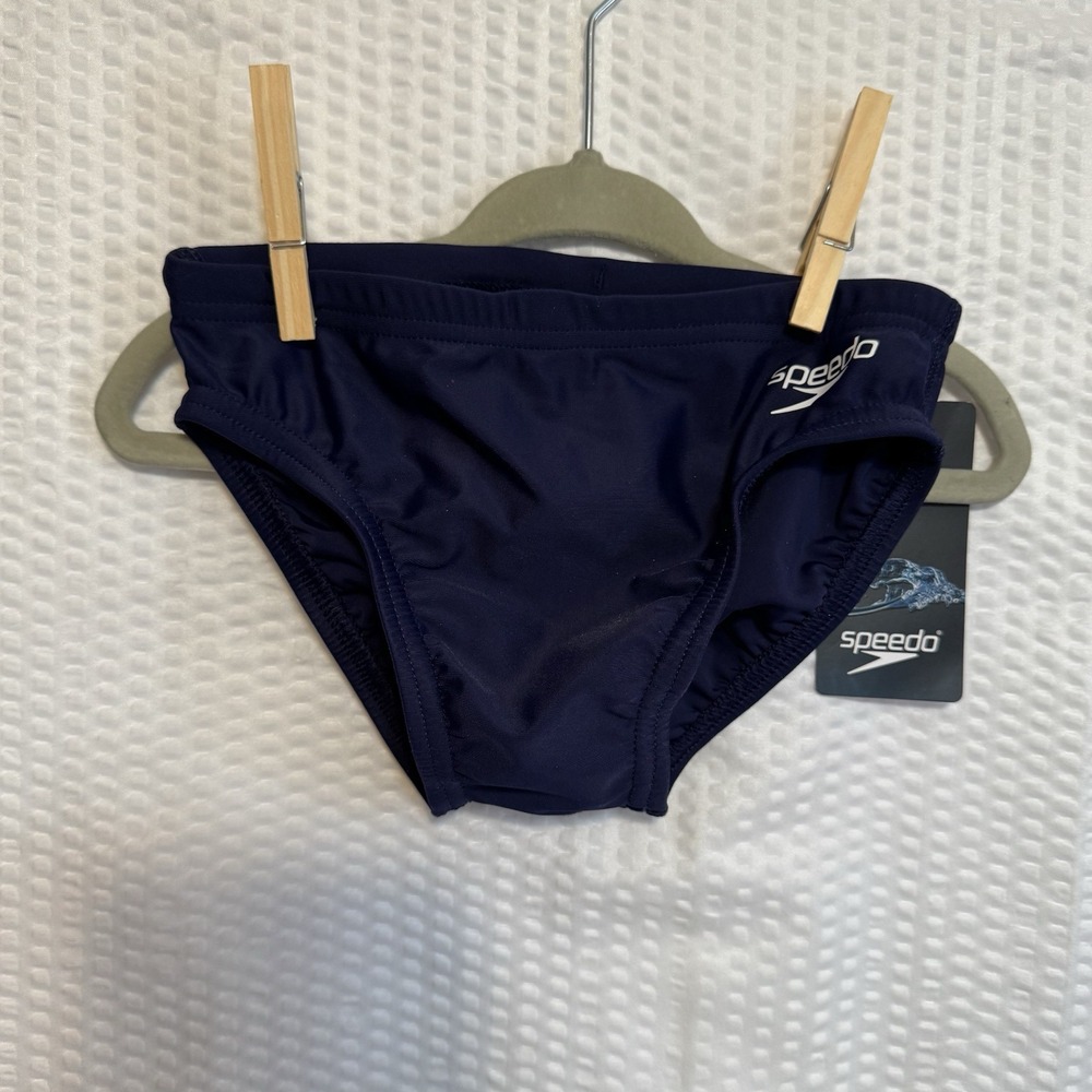Boy's Speedo‎ Bikini Swim Brief, Endurance, Speedo Navy, Size 24 YTH New/Tags